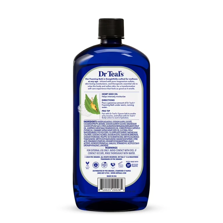 DRT FOAMING BATH HEMP SEED OIL